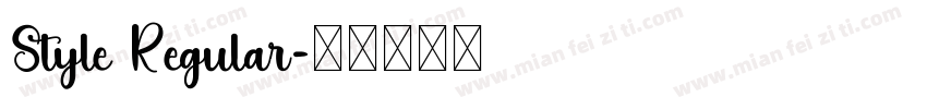 Style Regular字体转换
